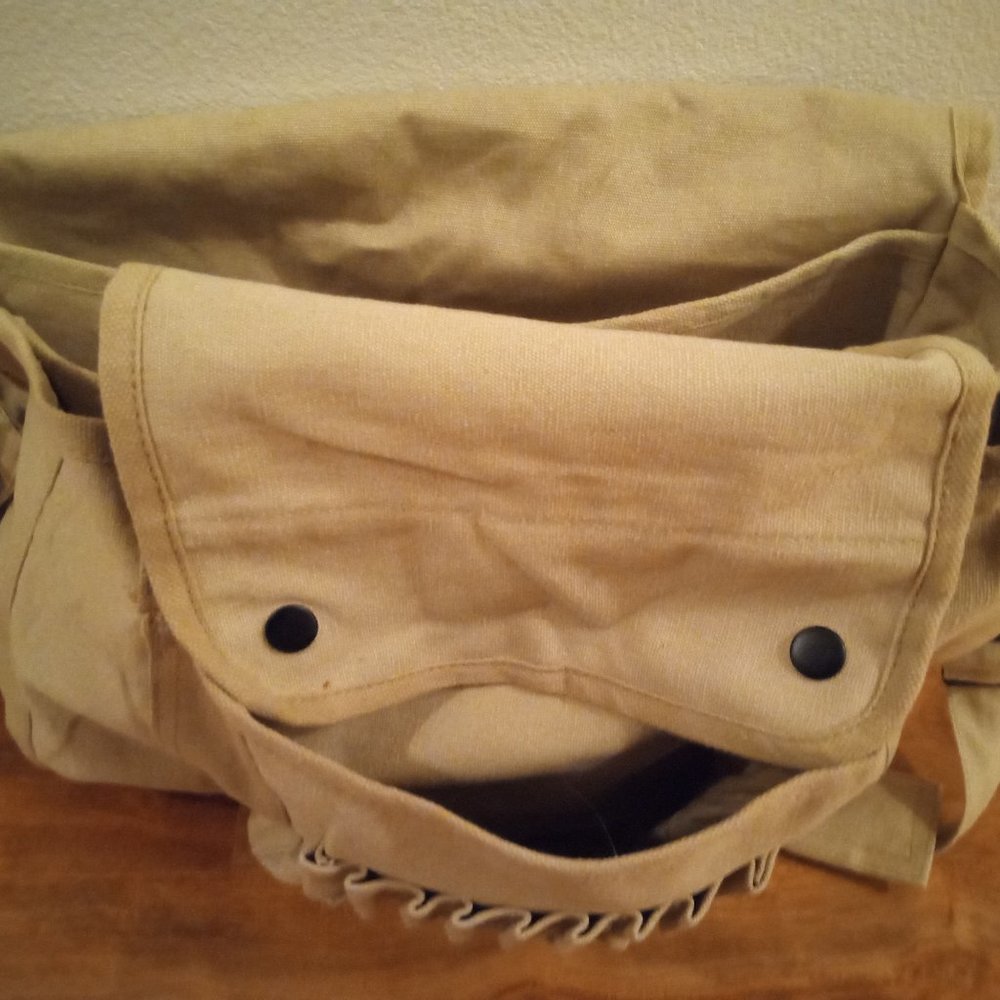 Khaki Shoulder Book Bag